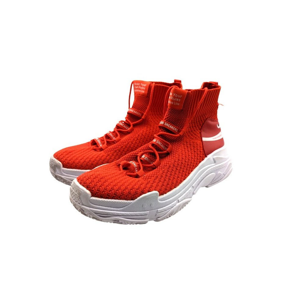 Basso Exclusive Shark Red Mens Sneakers Limited Edition Size 12  Mint! - Picture 6 of 9